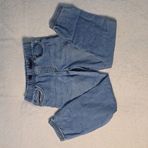 Carters Boys Pull On Blue Denium Jeans Pants Drawstring With Pockets Size 8